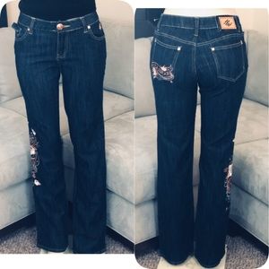 ROCAWEAR VINTAGE CLASSIC EMBROIDERED JEANS SZ 11
